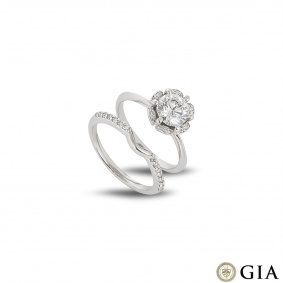 White Gold Diamond Bridal Set 0.93ct F/SI1 XXX White Gold Diamond Bridal Set 0.93ct F/SI1 XXX